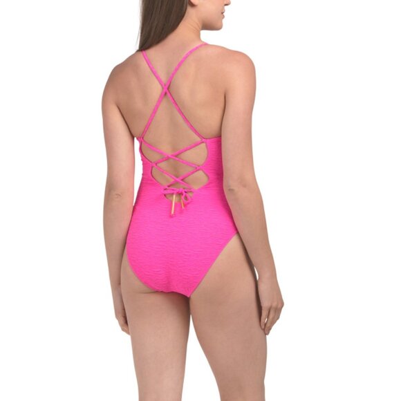 TRINA TURK Pink Indio Strappy Maillot One-piece Swimsuit - Picture 2 of 2